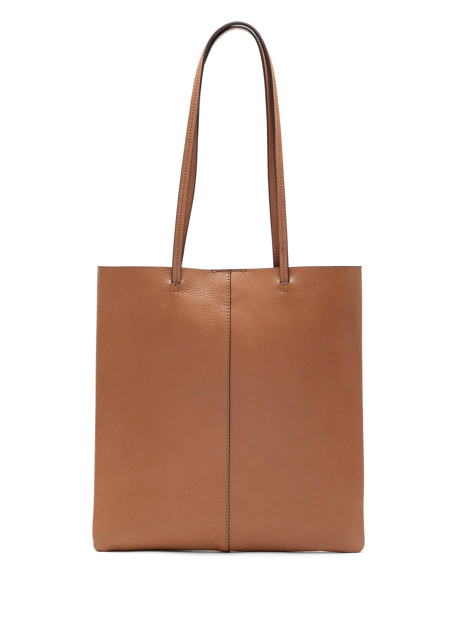 Banana Republic Women's Leather Effortless Tote Cognac Leather One Size