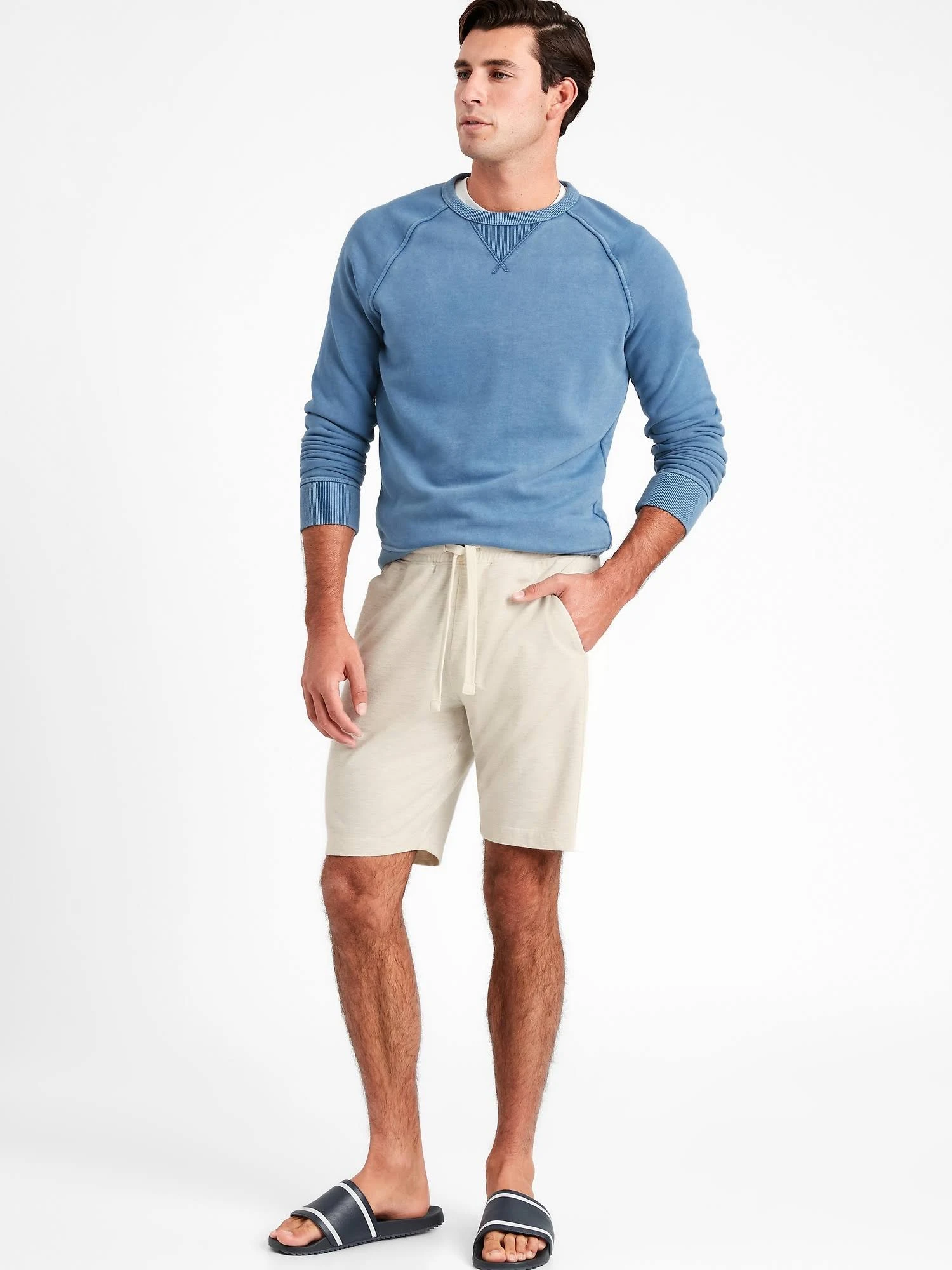 Banana Republic Men's Cozy Lounge Short Light Gray Size M