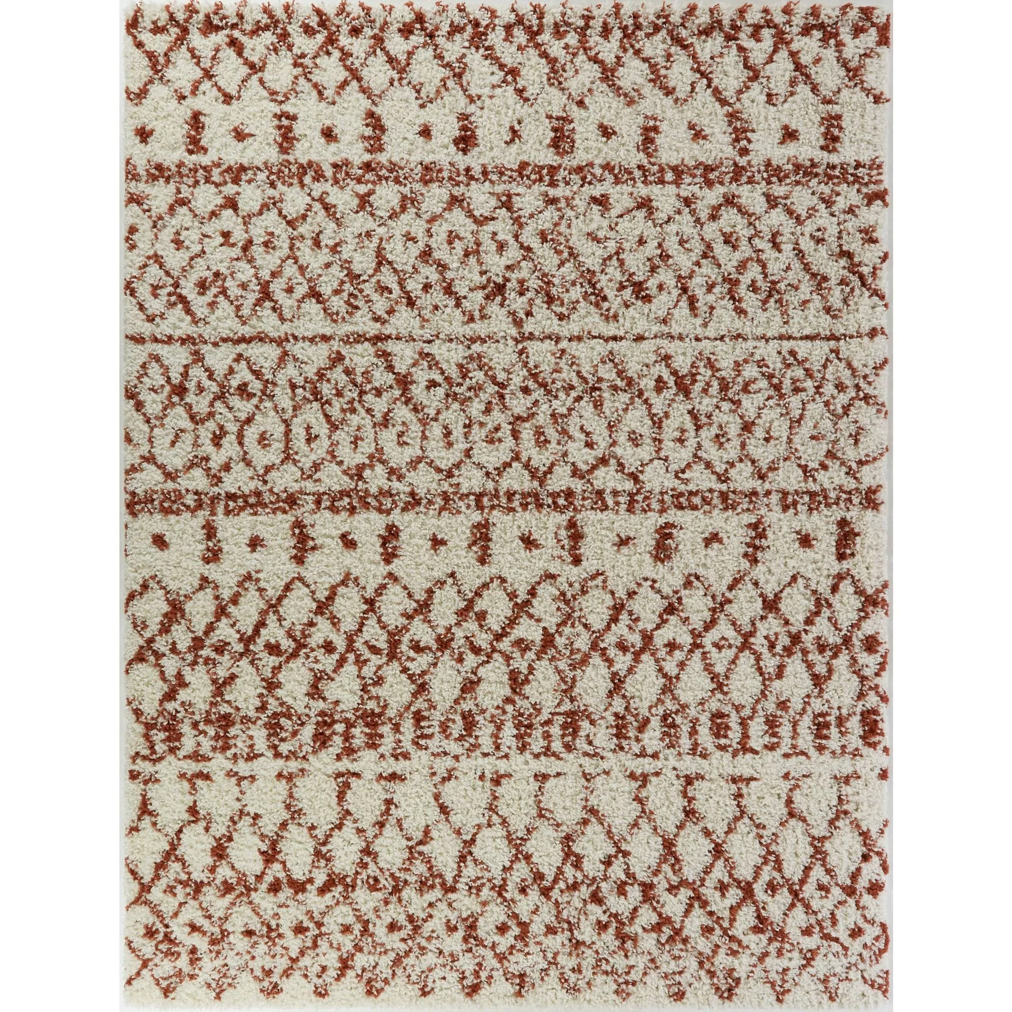 Balta Dominic Cream/Charcoal 5 ft. x 7 ft. Moroccan Shag Area Rug