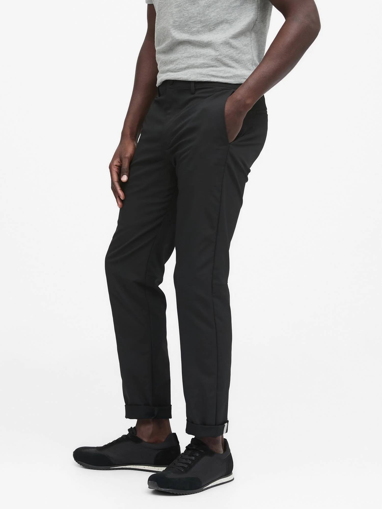 Banana Republic Men's Slim City Pant Jet Black Size 38W 32L