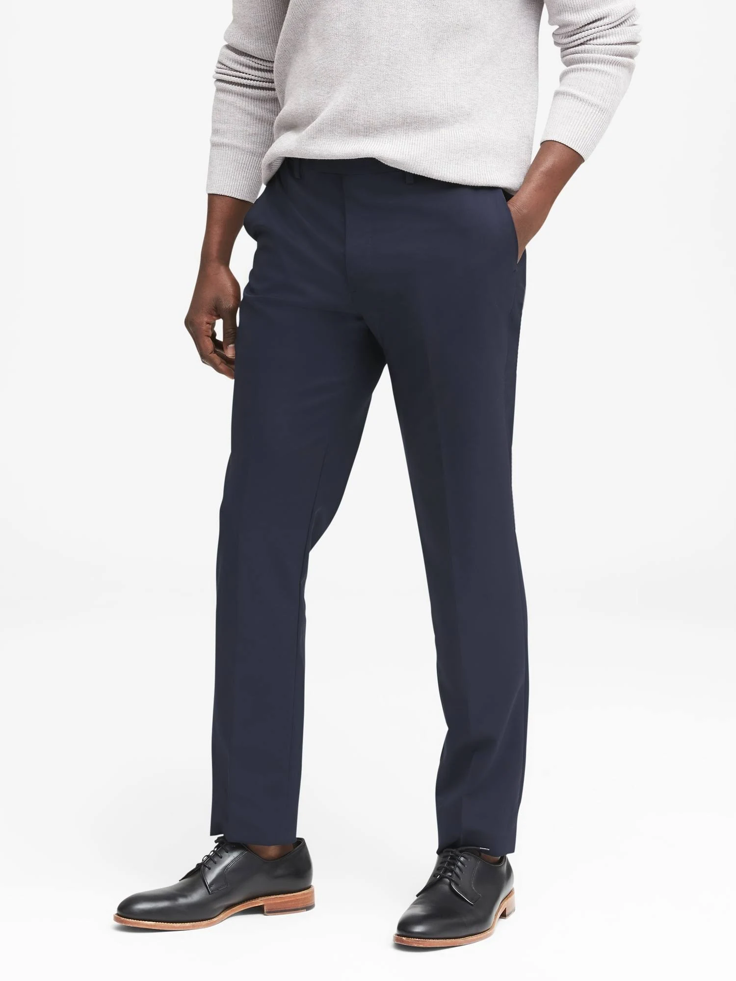 Banana Republic Men's Slim Solid Italian Wool Suit Pant Navy Size 42W 34L