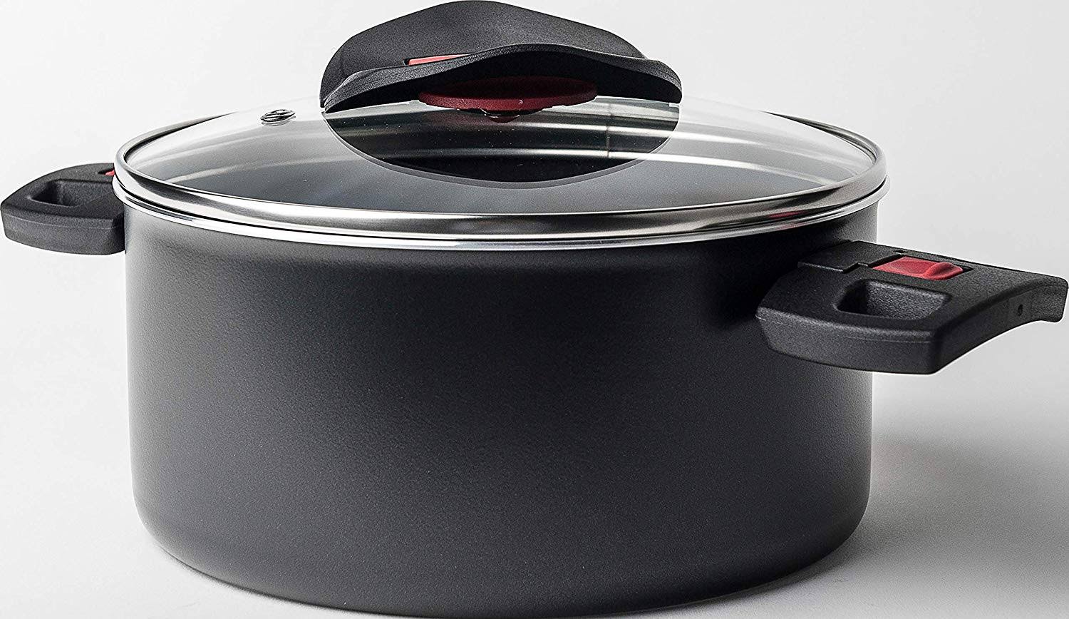 Ballarini Click and Cook 81250D.20 Cooking Pot with Glass Lid 20 cm