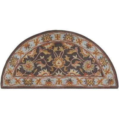 Massima Oriental Handmade Tufted Wool Charcoal Area Rug Birch Lane Rug Size Half Circle 2& x 4&