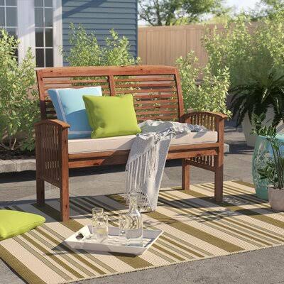 Laverton Loveseat with Cushions Frame Color: Dark Brown