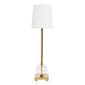 Celia Glass Buffet Lamp Lynx Pleated Blue - Ballard Designs