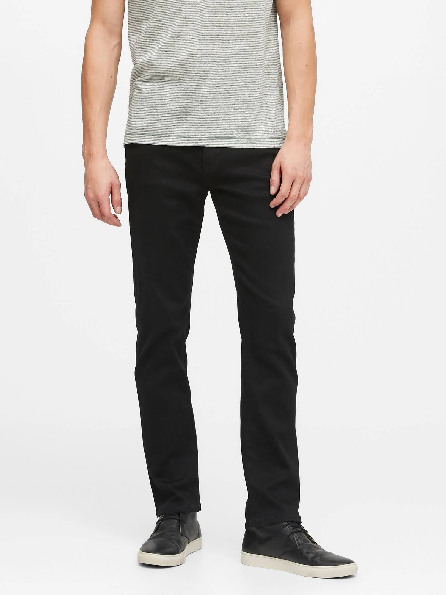 Banana Republic Men's Slim Luxe Traveler Black Jean True Black Size 35W 30L