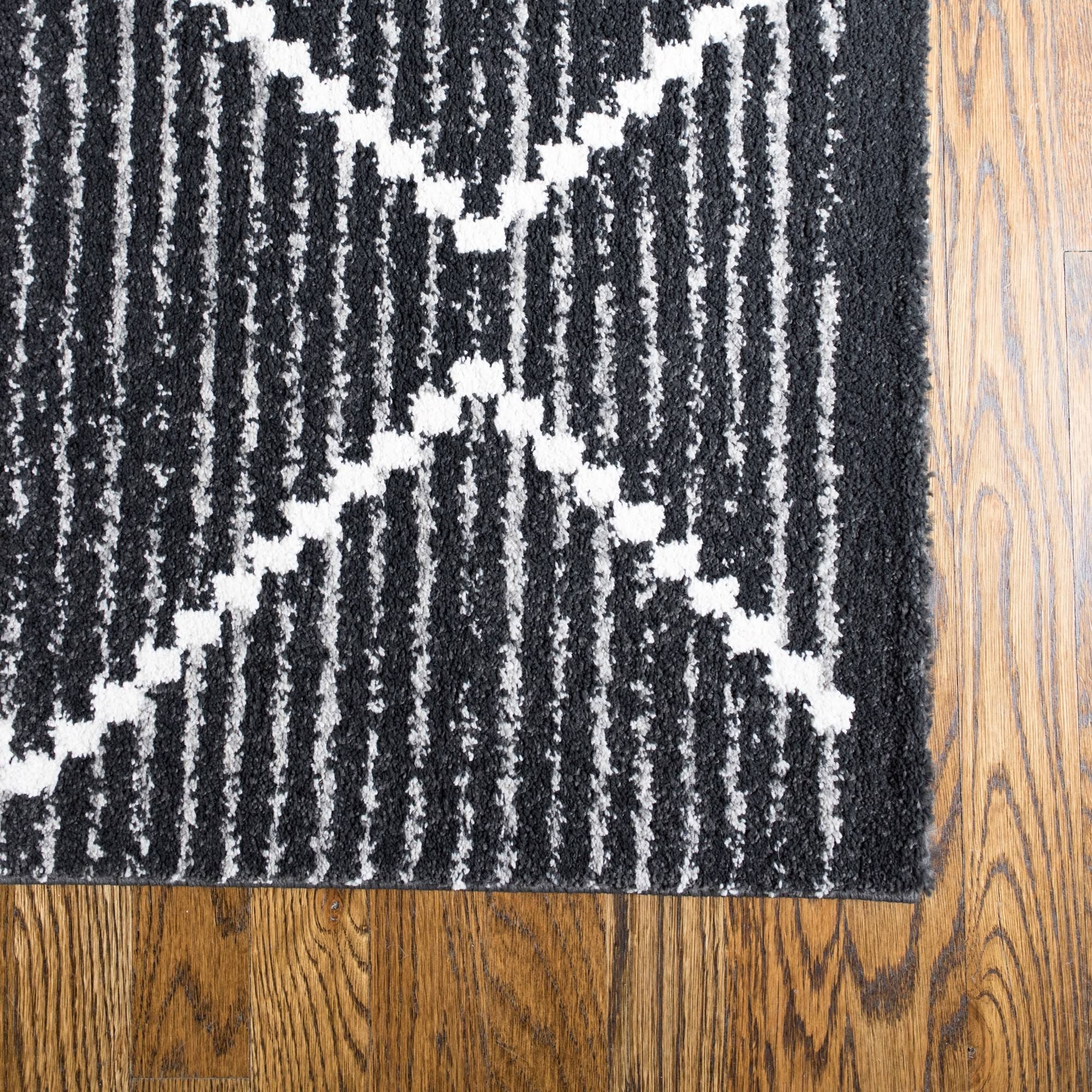 BALTA Rugs Oscar Black Geometric Area Rug, Modern 7&10x22 x 10& Rug
