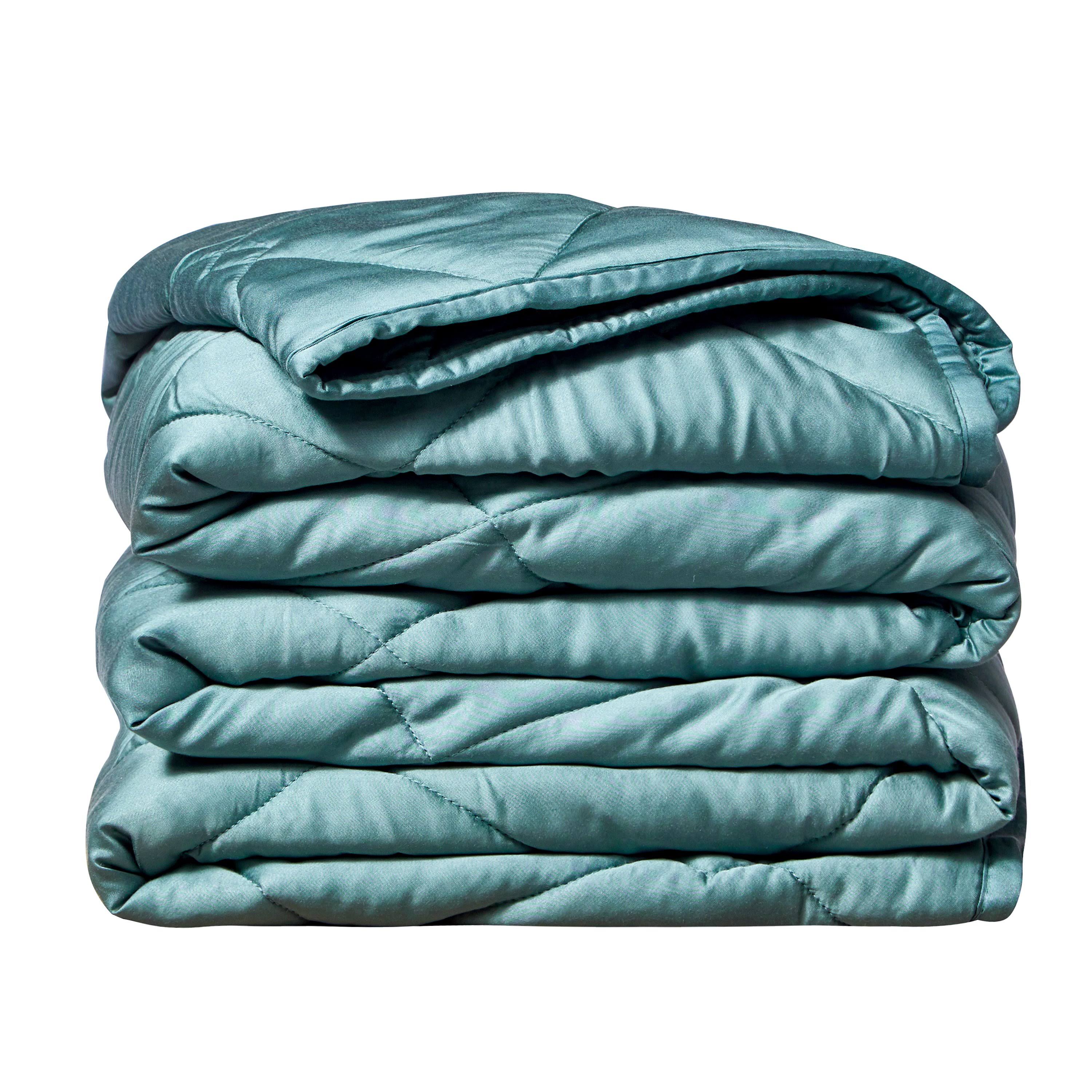 Rejuve Rayon from Bamboo Weighted Throw Blanket, Green, 10 lbs