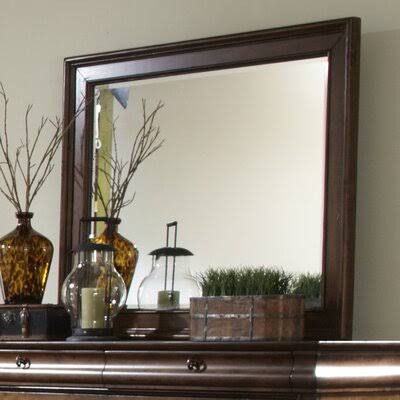 Deonte Rectangular Beveled Dresser Mirror Birch LANE? Color: Rustic Cherry