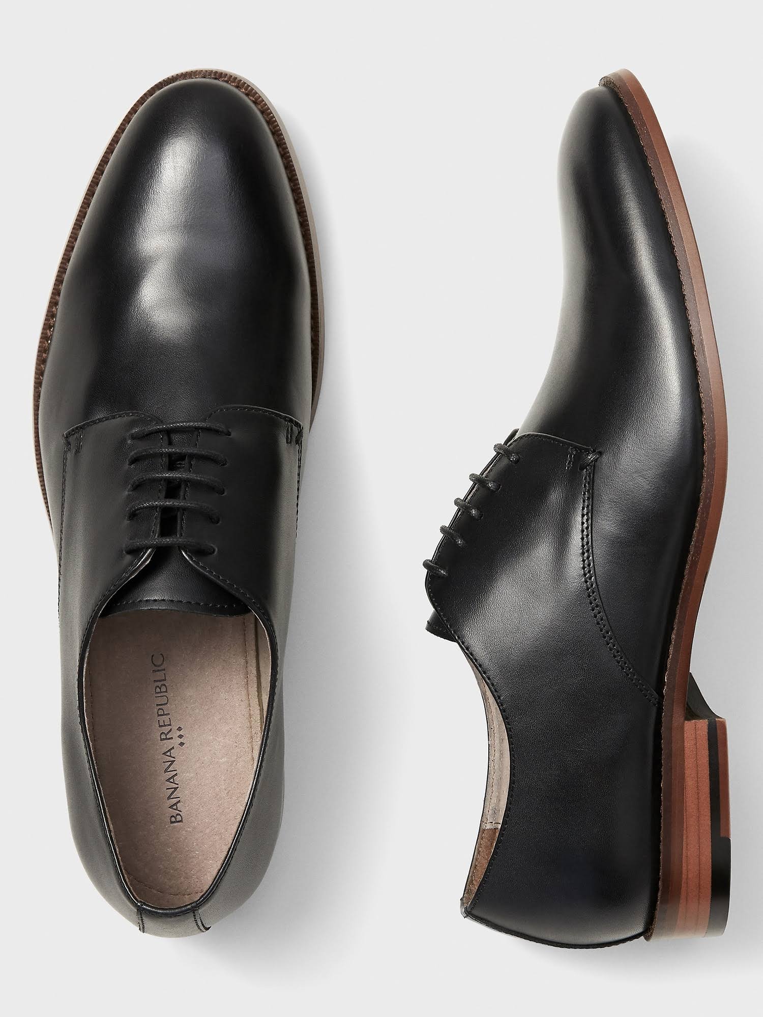 Men's Oxford Leather Dress Shoe New Black