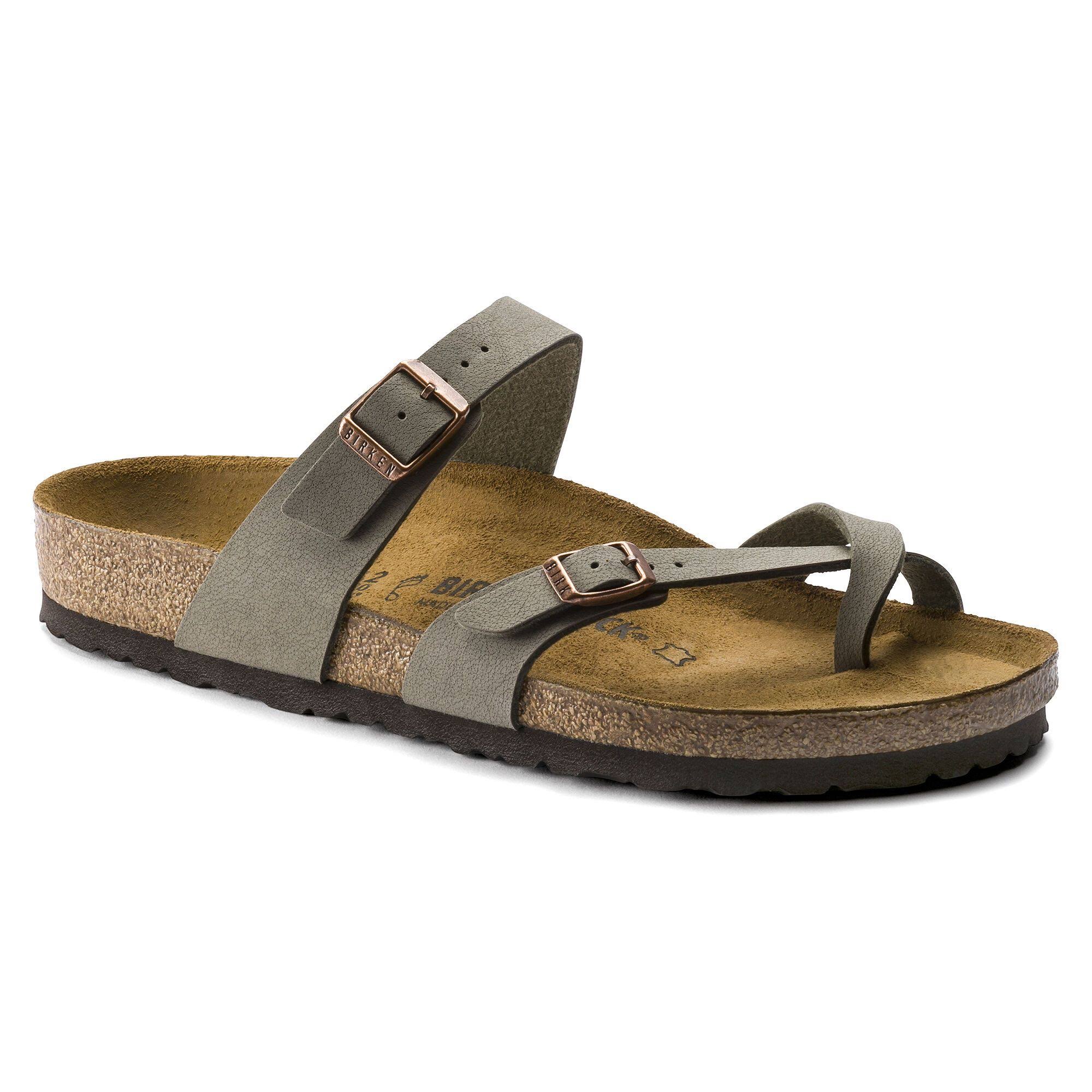 Birkenstock Women's Mayari Vegan (40 Stone Pull Up BF)