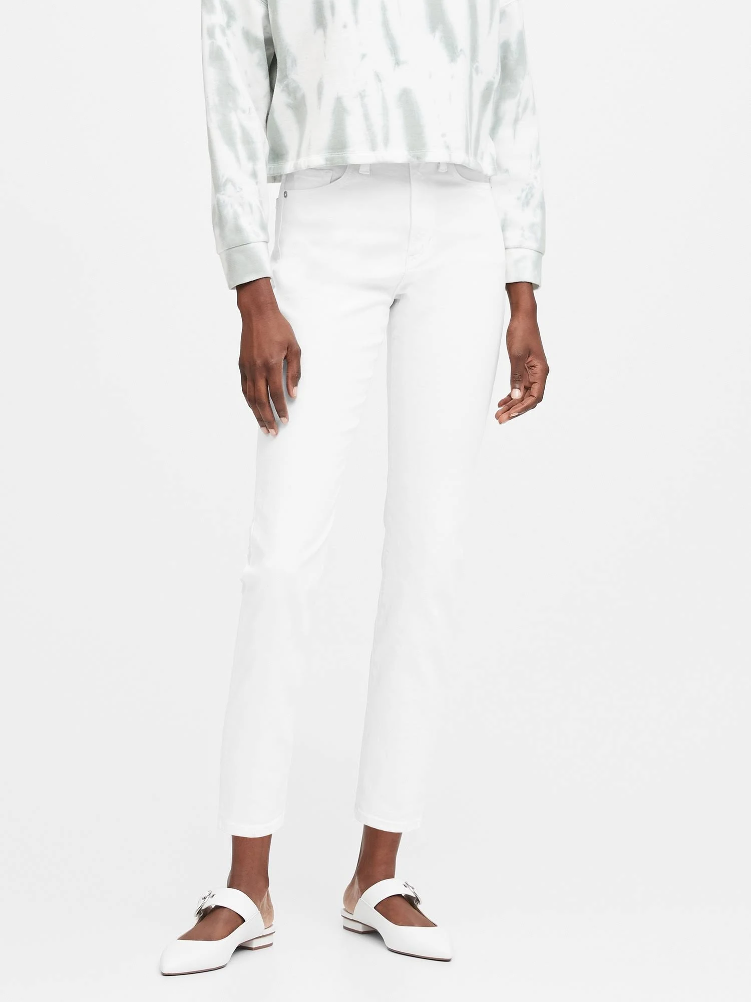 Banana Republic Women's High-Rise Straight Jean White Size 24 Regular