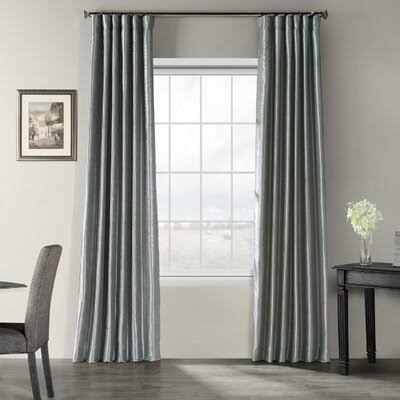 Sagunto Synthetic Room Darkening Thermal Rod Pocket Single Curtain Panel Size per Panel: 50x22 W x 96x22 L, Curtain Color: Storm