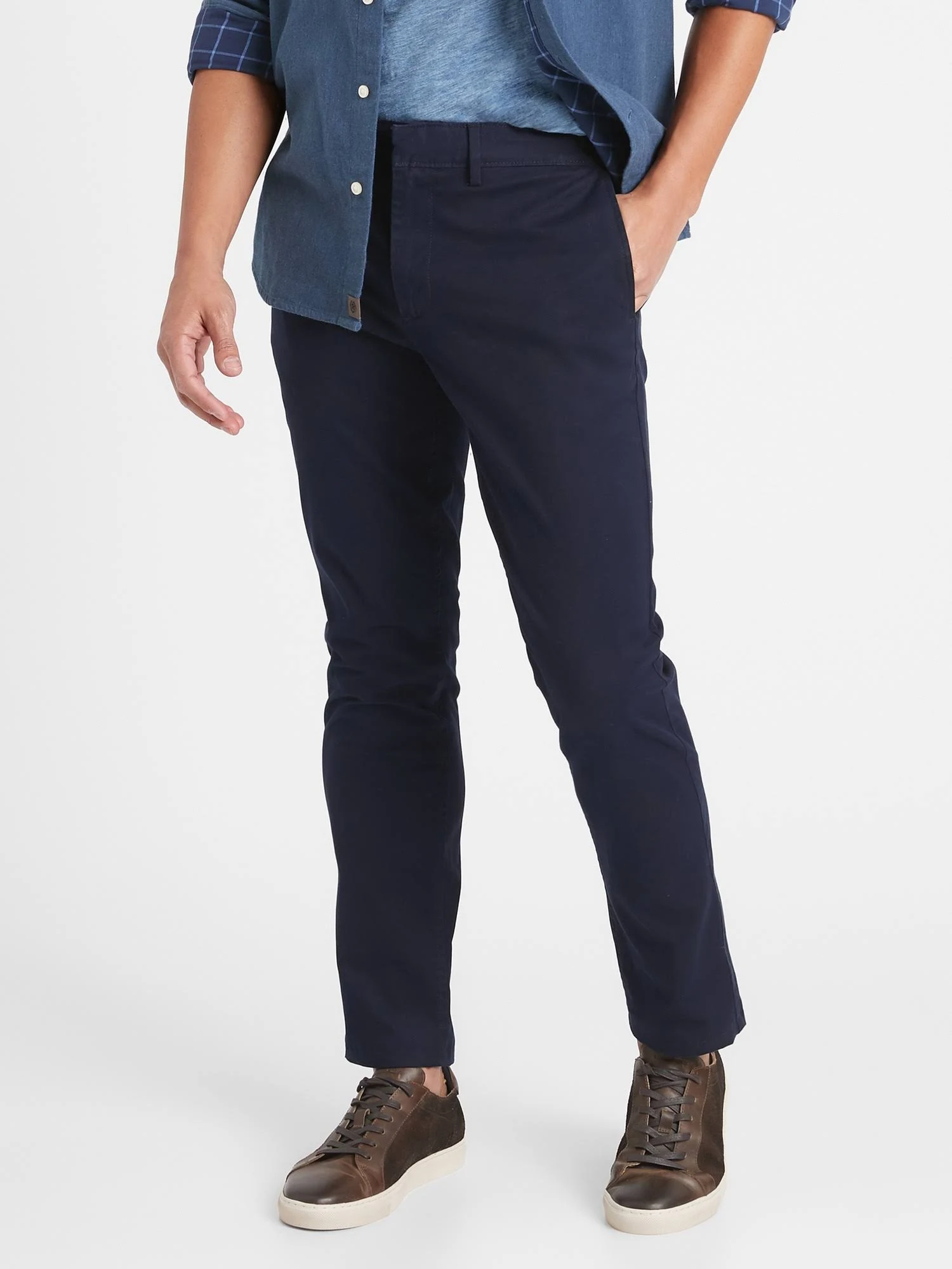 Banana Republic Men's Fulton Skinny Stretch Chino Pant Navy Size 40W 34L