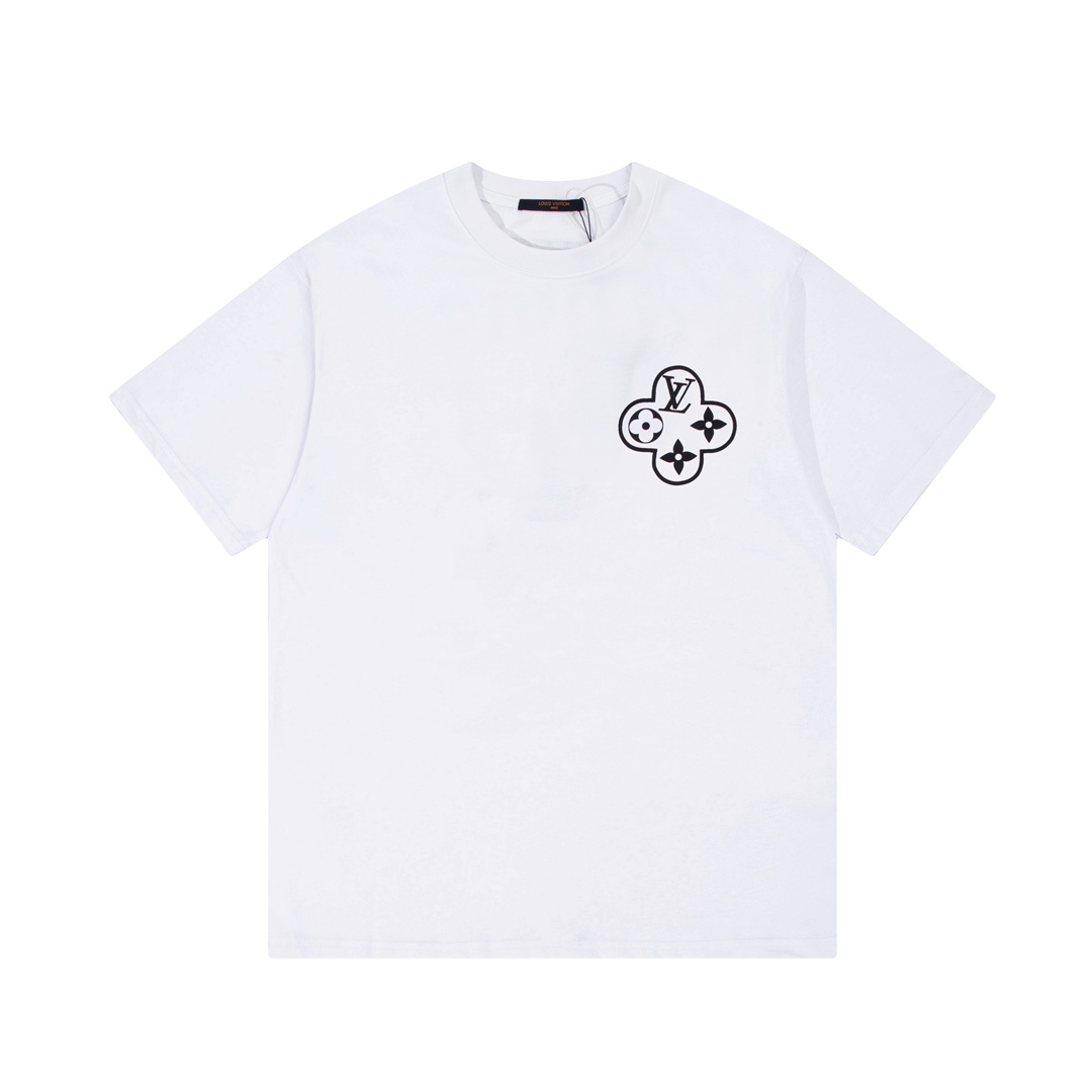 Louis Vuitton Double Sided Logo Print Classic Pattern White 6.14