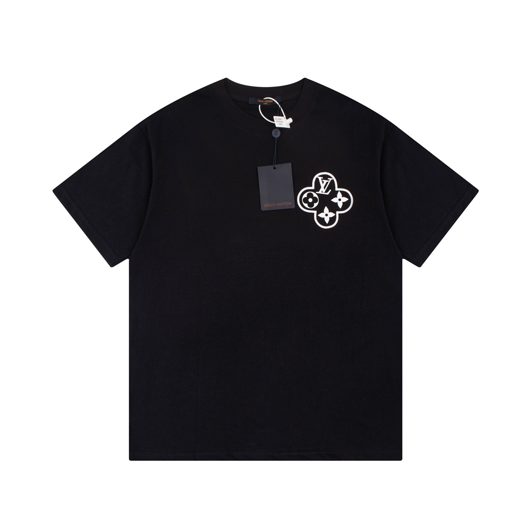 Louis Vuitton Double Sided Logo Print Classic Pattern Black 6.14