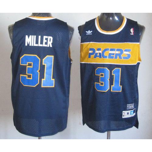 Mitchell and Ness Indiana Pacers #31 Reggie Miller Blue Stitched Jersey Mens