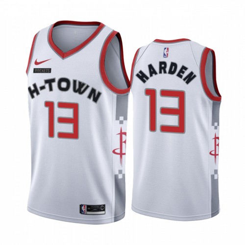 Houston Rockets #13 James Harden Mens Unveil 2019-20 City Edition Swingman Jersey White Mens