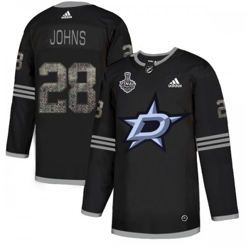 Adidas Dallas Stars #28 Stephen Johns Black Authentic Classic 2020 Stanley Cup Final Stitched Jersey Men's