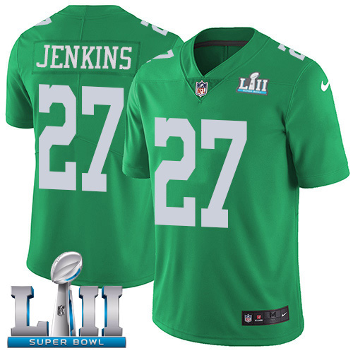 Philadelphia Eagles #27 Malcolm Jenkins Green Super Bowl LII Youth Stitched Limited Rush Jersey Youth
