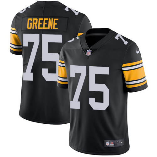 Pittsburgh Steelers #75 Joe Greene Black Alternate Men's Stitched Vapor Untouchable Limited Jersey Men's