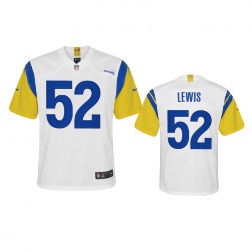 Los Angeles Los Angeles Rams #52 Terrell Lewis Youth Alternate Game Jersey - White Youth