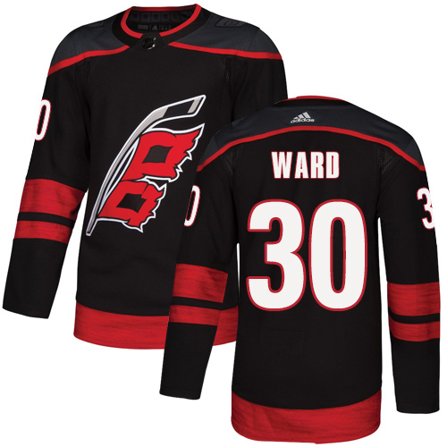 Adidas Carolina Hurricanes #30 Cam Ward Black Alternate Authentic Stitched Jersey Men's