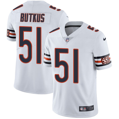 Bears #51 Dick Butkus White Men's Stitched Vapor Untouchable Limited Jersey