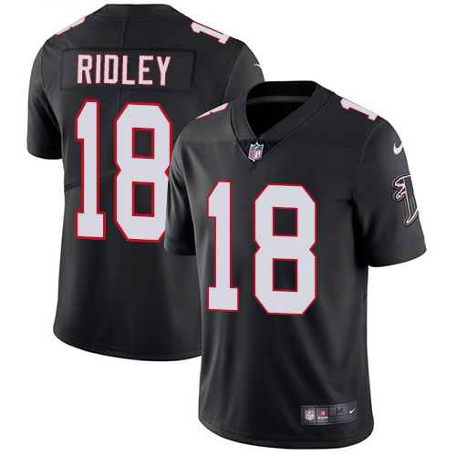 Falcons #18 Calvin Ridley Black Alternate Men's Stitched Vapor Untouchable Limited Jersey