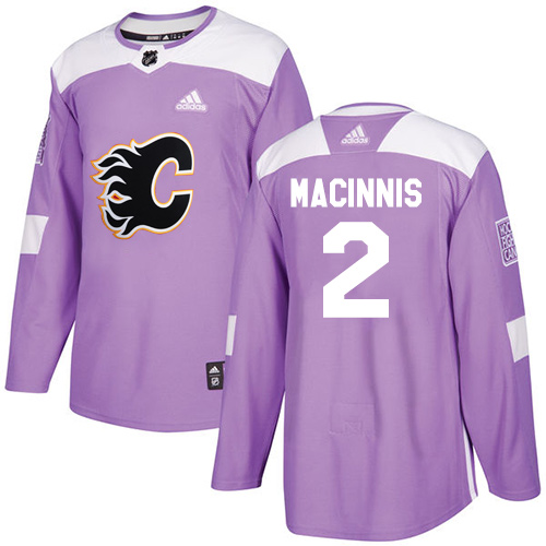 Adidas Calgary Flames #2 Al MacInnis Purple Authentic Fights Cancer Stitched Jersey Men's
