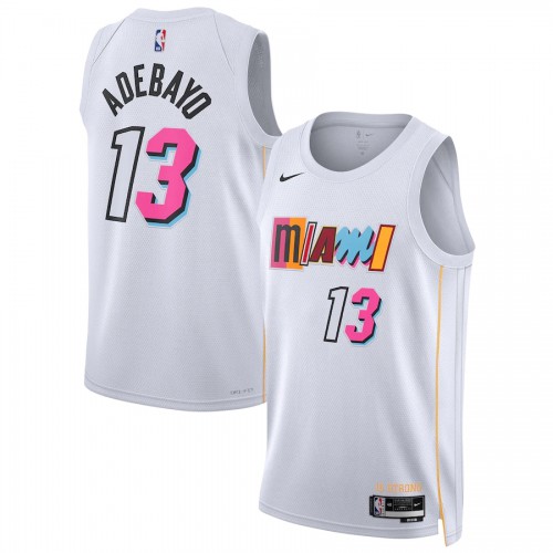 Miami Miami Heat #13 Bam Adebayo Unisex Unisex White 2022-23 Swingman Jersey - City Edition Mens