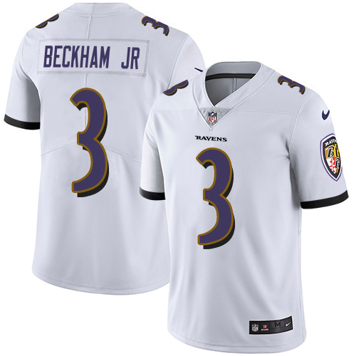 Ravens #3 Odell Beckham Jr. White Youth Stitched Vapor Untouchable Limited Jersey