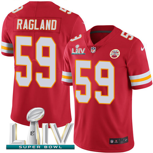 Kansas City Chiefs #59 Reggie Ragland Red Super Bowl LIV 2020 Team Color Men's Stitched Vapor Untouchable Limited Jersey Men's