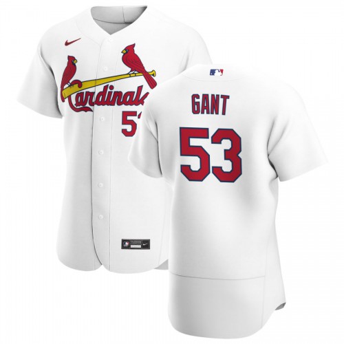St. Louis St.Louis Cardinals #53 John Gant Men's White Home 2020 Authentic Player Jersey Men's