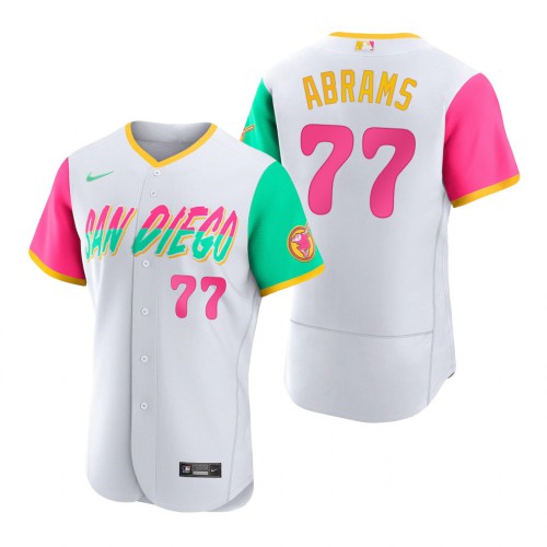 San Diego San Diego Padres #77 C.J. Abrams 2022 City Connect Men's Authentic Jersey - White Men's
