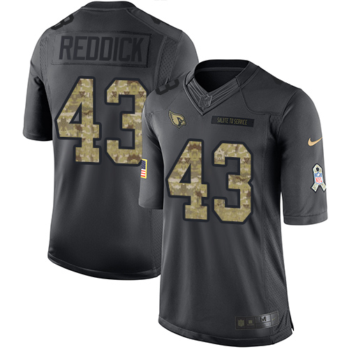 Arizona Cardinals #43 Haason Reddick Black Men's Stitched Limited 2016 Salute to Service Jersey Men's
