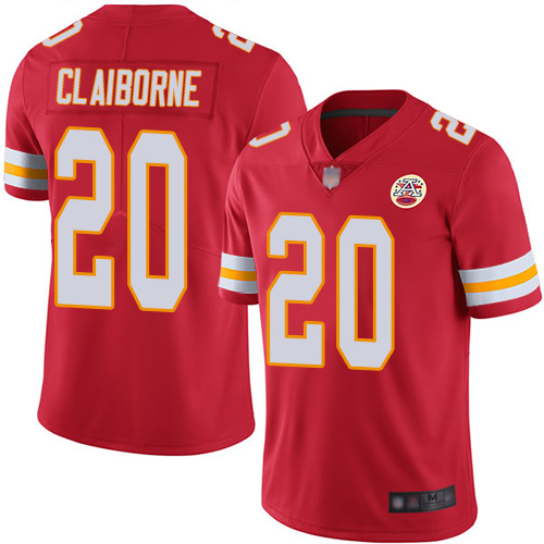 Kansas City Chiefs #20 Morris Claiborne Red Team Color Men's Stitched Vapor Untouchable Limited Jersey Men's