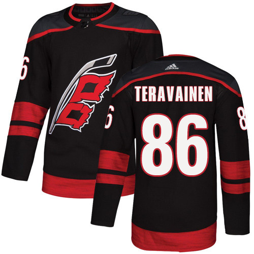 Adidas Carolina Hurricanes #86 Teuvo Teravainen Black Alternate Authentic Stitched Youth Jersey Youth