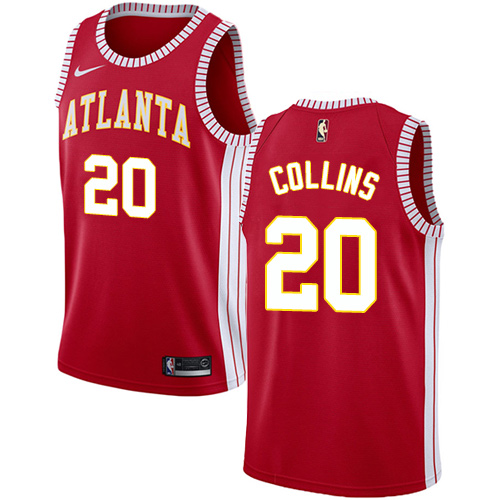 Atlanta Hawks #20 John Collins Red Swingman Statement Edition Jersey Mens