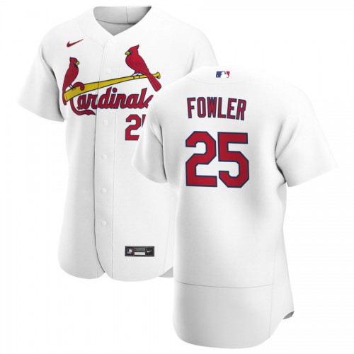 St. Louis St.Louis Cardinals #25 Dexter Fowler Men's White Home 2020 Authentic Player Jersey Men's