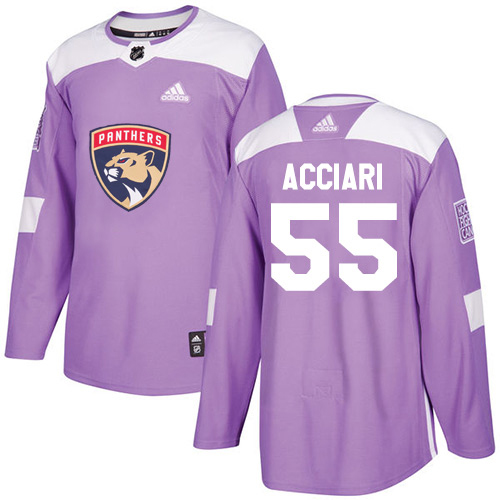 Adidas Florida Panthers #55 Noel Acciari Purple Authentic Fights Cancer Stitched Jersey Men's