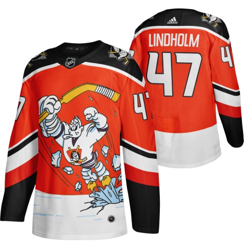 Anaheim Anaheim Ducks #47 Hampus Lindholm Red Men's Adidas 2020-21 Reverse Retro Alternate Jersey Men's