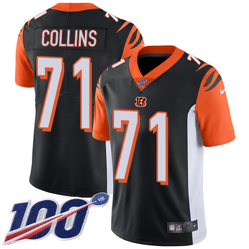 Bengals #71 La'el Collins Black Team Color Men's Stitched 100th Season Vapor Untouchable Limited Jersey