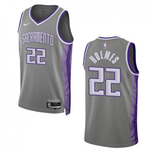 Sacramento Sacramento Kings #22 Richaun Holmes Unisex Anthracite 2022-23 Swingman Jersey - City Edition Mens
