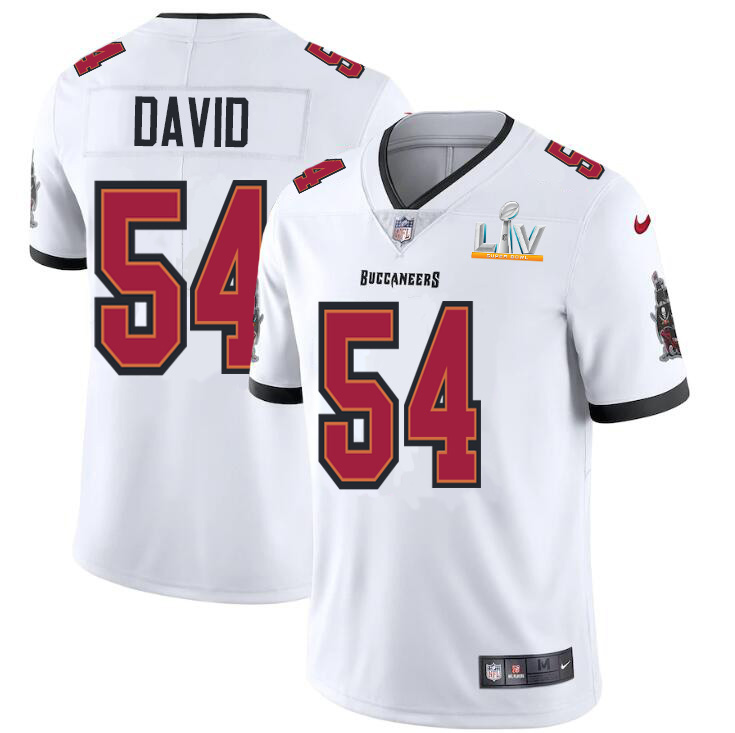 Tampa Bay Buccaneers #54 Lavonte David Youth Super Bowl LV Bound White Vapor Limited Jersey