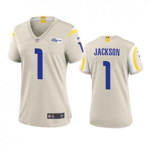 Los Angeles Los Angeles Rams #1 Desean Jackson Women's Game Jersey - Bone Womens