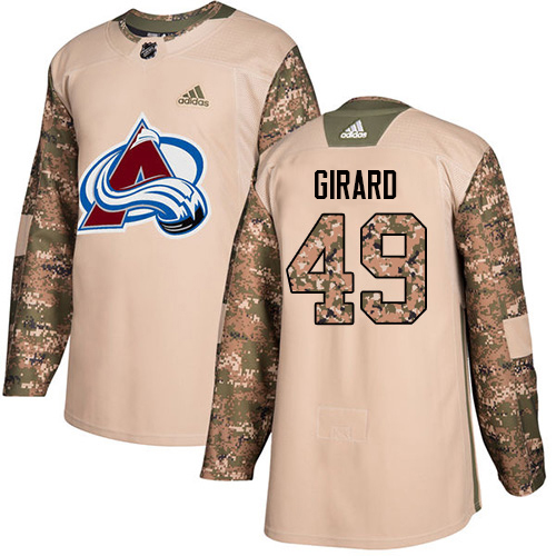 Adidas Colorado Avalanche #49 Samuel Girard Camo Youth Authentic 2017 Veterans Day Stitched Jersey Youth