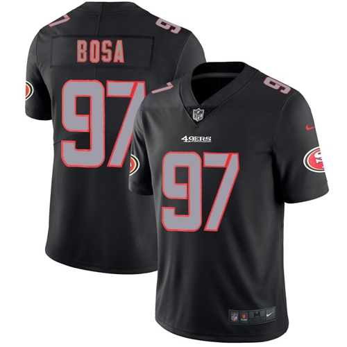 49ers #97 Nick Bosa Black Men's Stitched Limited Rush Impact Jersey