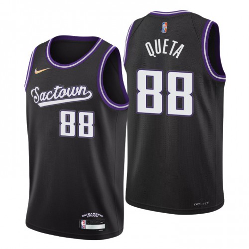 Sacramento Sacramento Kings #88 Neemias Queta Mens Black 2021/22 Swingman Jersey - City Edition Mens
