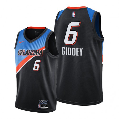 Oklahoma City Oklahoma City Thunder #6 Josh Giddey Womens Black Jersey Womens